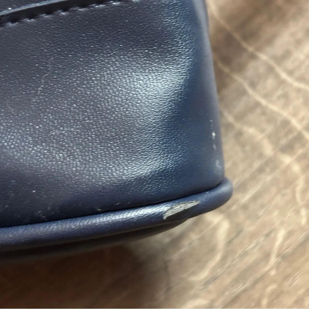 Ferragamo Navy Blue Cosmetic/Toiletry Bag